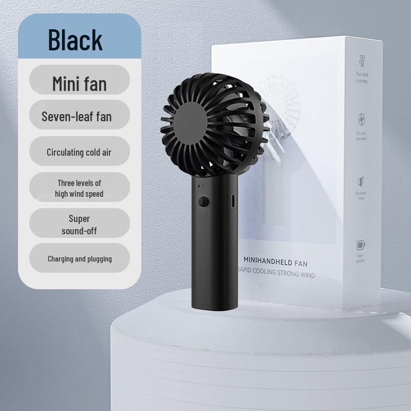 Portable Mini Pocket USB Rechargeable Handheld Fan with Custom Logo чёрный
