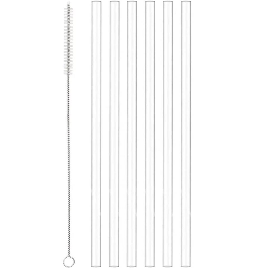 6 Pack Replacement Straws Long Straws With Cleaning Brush For S Tanley Cup Accessories