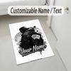 Personalized Crystal Velvet Carpet,Kendrick Lamar Custom Printed Name, Plush Area Rug For Home Indoor Decor