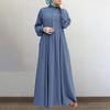 GMXIA Stile Tempo Libero Primaverile Cardigan Retrò Girocollo Abito a Svasatura Larga per Donna