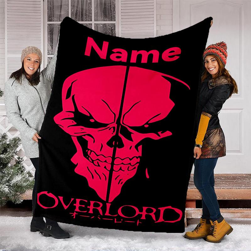 Personalized Custom Name Blanket - Overlord Print Design,Blanket for Sofa,Bed,Travel,Camping - Soft and Warm, Great Gift