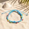 Casual Minimalist Hand Rope Handmade Braided Bracelet for Women, Bohemian Woven Wrist Colorful Summer Beach Accessories with Rice Beads, Adjustable