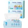 ITO Cleansing Towels Facial Towels, 60 Towels X 3 Sets. OEKO-TEX Certified. Gentle Enough for Babies. ITO Original Sharkskin Pattern Embossed Fabric.