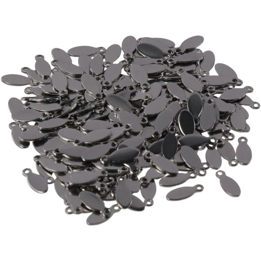 Blank Stainless Steel Tags Oval Oval Charms Jewelry Making Stamping Tags  DIY Jewelry Making