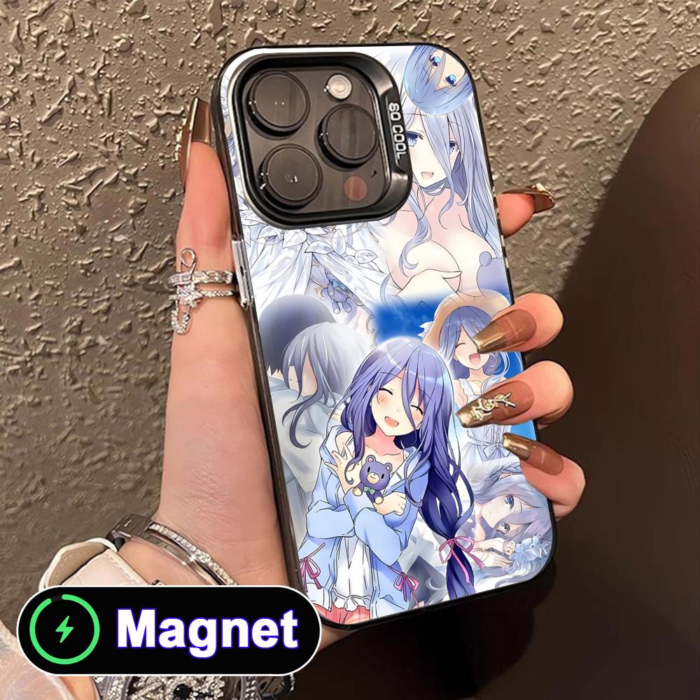 Date a Live Mio Takamiya Translucent MagSafe Mobile Phone Case for iPhone 17 16 15 14 13 12 11 Air Pro Max Plus Colorful Cover