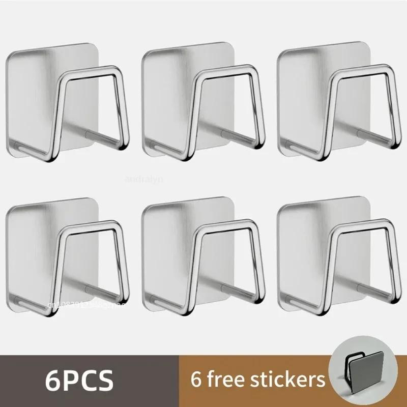 Kitchen Stainless Steel Sink Sponges Holder Self Adhesive Drain Drying Rack Kitchen Wall Hooks Accessories Storage Organizer 1/6