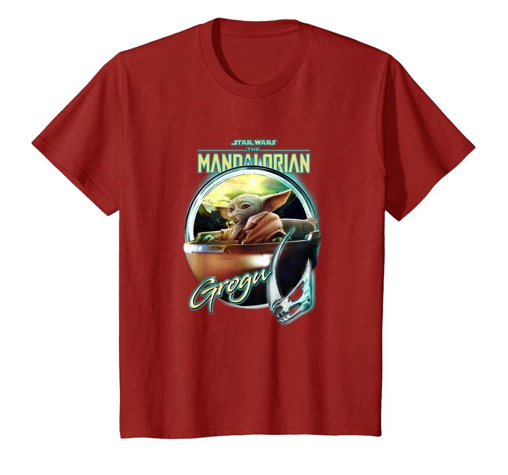 Star Wars: The Mandalorian The Child Metallic Retro Portrait T-Shirt_