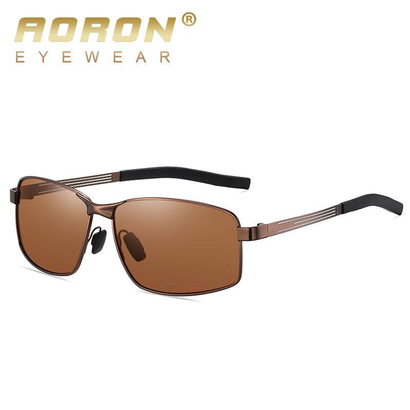 AORON Fashion Metal Frame Polarized Sunglasses Outdoor Sports Driving Glasses Classic Colorful Sunglasses for Men Women
