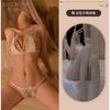 Sexy Bed Free Sex Underwear Without Steel Ring Shows Large Bra Pure Desire Free Milk Pearl Three-point Set