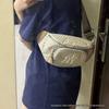 Korean MLB NY Embroidered Monogram Crossbody: Vintage Sporty Chest Bag/Fanny Pack