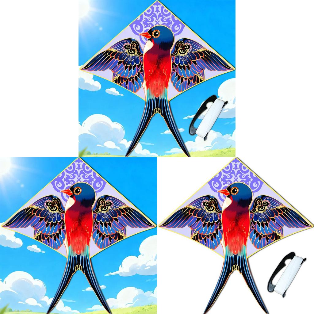 Frühlingsschwalben-Drachen aus Polyester mit Glasfasergestell für Kinder zum Spielen im Freien