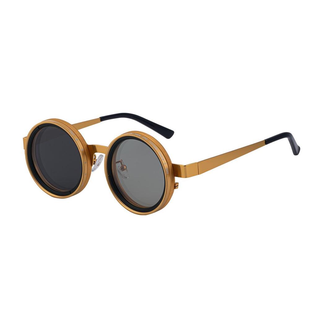 Round Frame Men's Adjustable Zoom ND Sunglasses - High-End TikTok Trendsetter