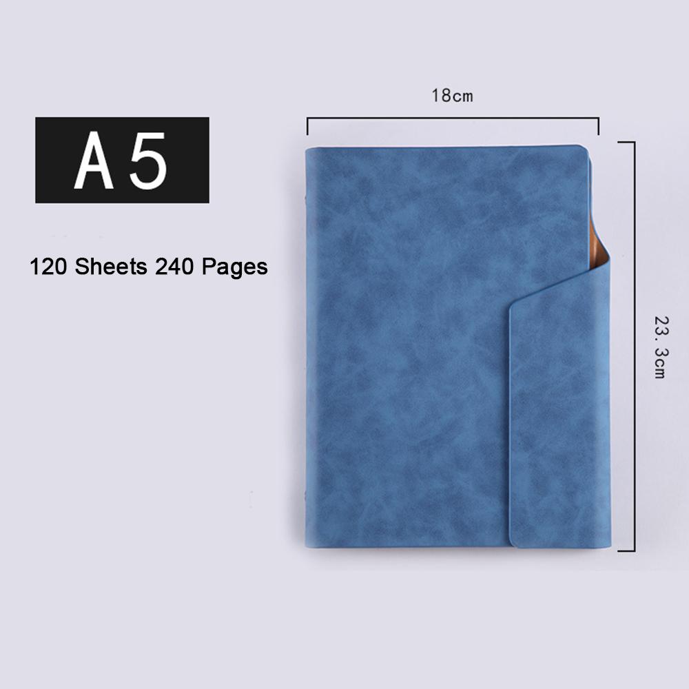 (Logo kann eingraviert werden) A5 Leder Studentennotizbuch mit Schnalle, verdicktes Tagebuch, Business Loseblattblock, Reisetagebuch, austauschbare Innenseiten