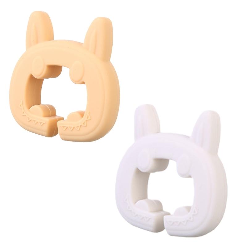 Cute Cats Ear Silicone Spatula Spoon Holder Heat Resistant Kitchen Tool Organizers Adjustable Clip For Cooking Utensils