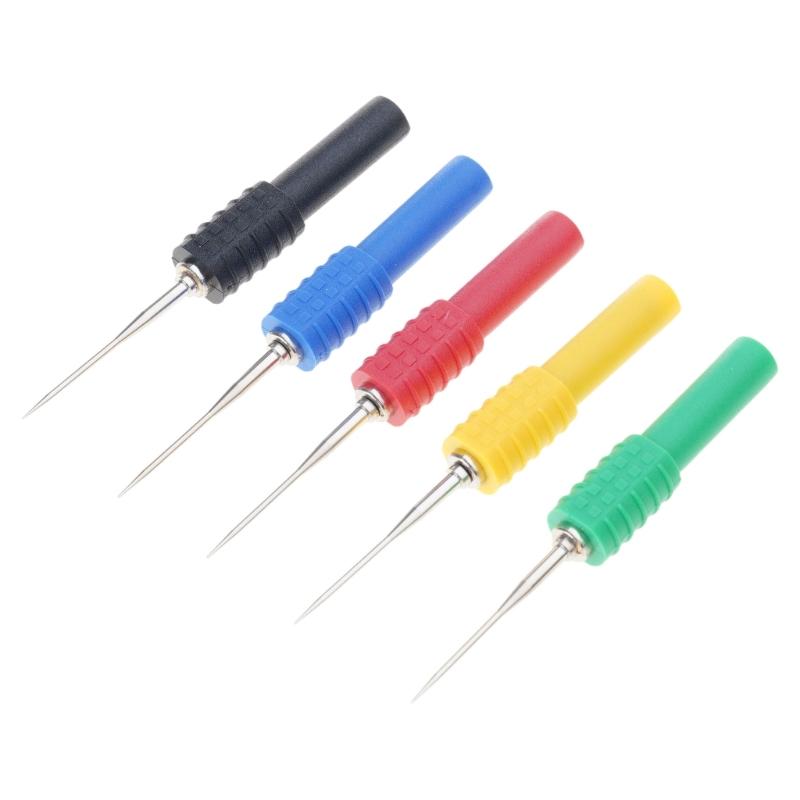 5pcs Test Back Probe Pin,Not-Destructive Pin Test Probes Pin Insulation Piercing Needle Multimeter Test Probe