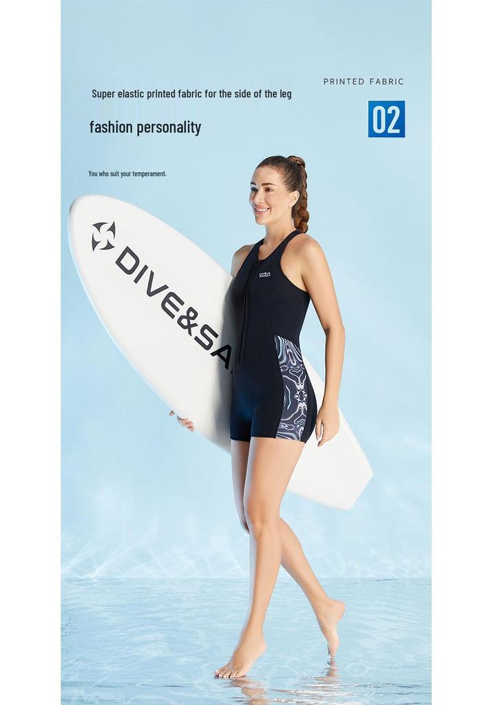 Combinaison intégrale sans manches 2 mm pour femme pour la protection contre le froid - Idéale pour la natation, le surf, le snorkeling et la plongée.