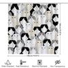 Black White Grey Cats Shower Curtain Cute Animal Pattern Bathroom Decor Waterproof Fabric Bath Rug Set For Home Decoration