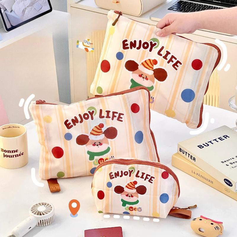 3pcs Travel Cosmetics Storage Bag Girls Large Capacity Cute Kids Clothing Travel Storage Bags Set Organizer Zipper Underwear Bag