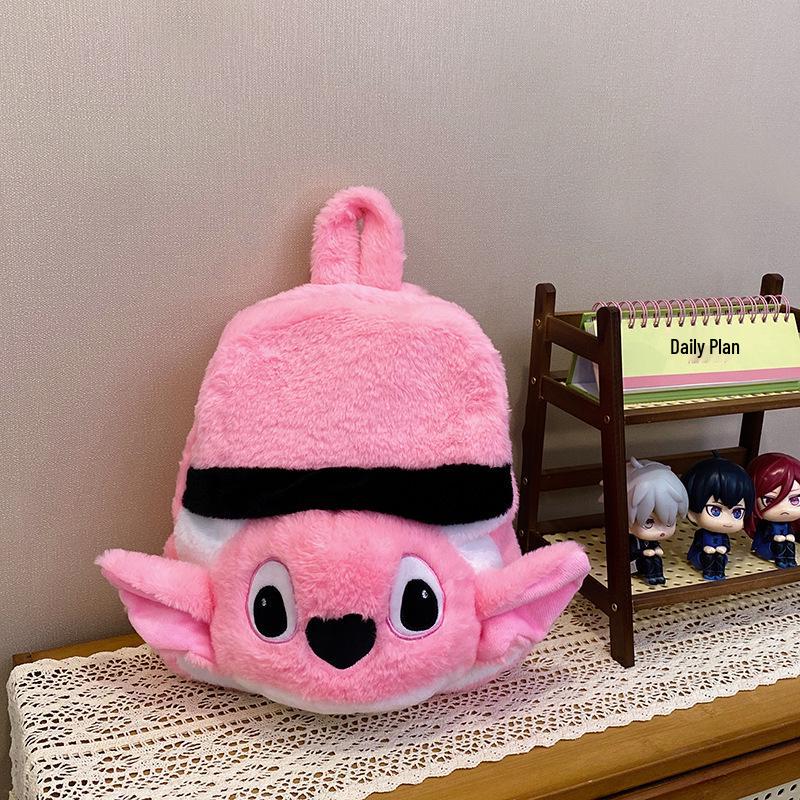 Cute Stitch Plush Backpack for Kids - Children's Storage Bag & Toy Carrier