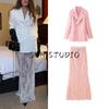 Summer New Product Women's Clothes American Lapel Long Sleeves Waist Decorated Row Button Suit Outwear + Lace High Waist Skirt