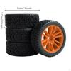Maze Pattern Tire High Traction 1/10 Scale Rally Car Wheel Set Rubber Tires for Track