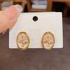 Oil Drop Vintage Earrings Women Ear Jewelry Sweet Stud Earrings Vintage Rose Flower Earrings  Gift