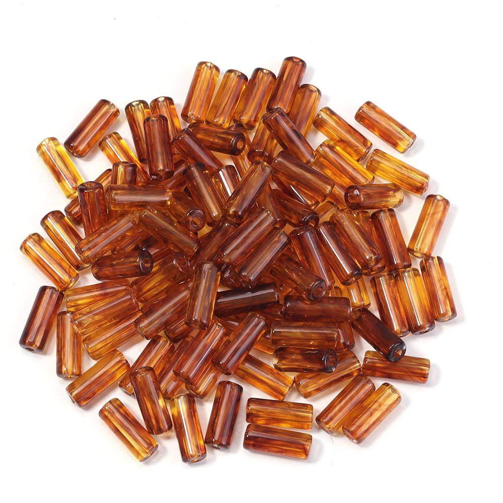 10-100pcs/lot Amber Color Acrylic Beads Oval Heart Pumpkin Shape Loose Spaced Beads For DIY Charms Bracelet Necklace Accessories