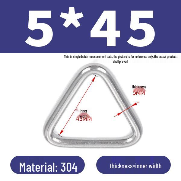 Triangelringspänne i rostfritt stål med ögleanslutning