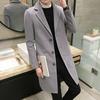 Autumn and Winter Men's Woolen Coat Slim Mid-length Windbreaker Thick Woolen Coat Men's Clothing