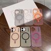 Solid Color Drop-Proof Magnetic Phone Case for Apple Series 15/16/17