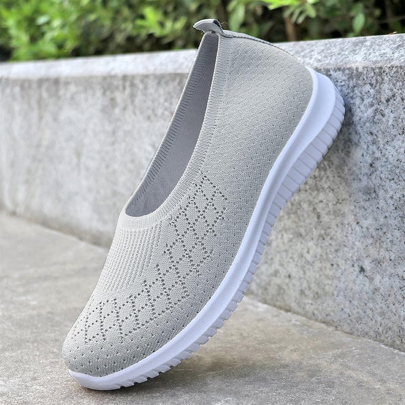 Clearance women's shoes cloth shoes women's new flying woven shoes casual single shoes soft-soled shoes