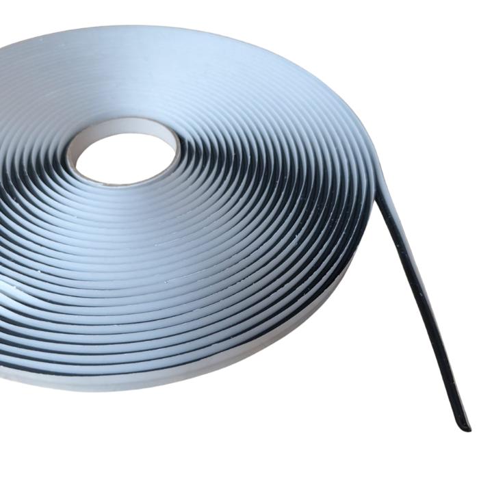 Butyl Cord 4.1 , 12 , Black, Self-Adhesive, Waterproof And Vapor-Tight, On Silicone Paper