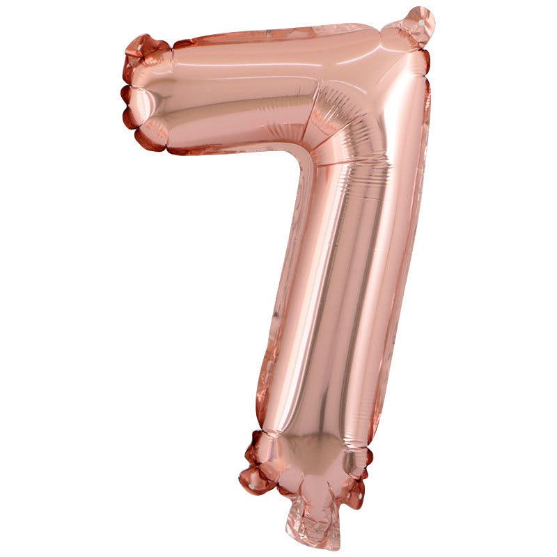 32 Inch Rose Gold Digital Balloon Number Helium Foil Birthday Party Wedding Decoration