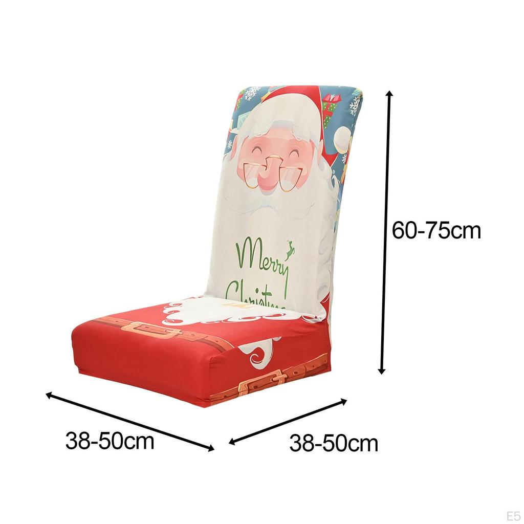 Christmas Chair Back Covers Dining Protector Elastic Cover for Kitchen