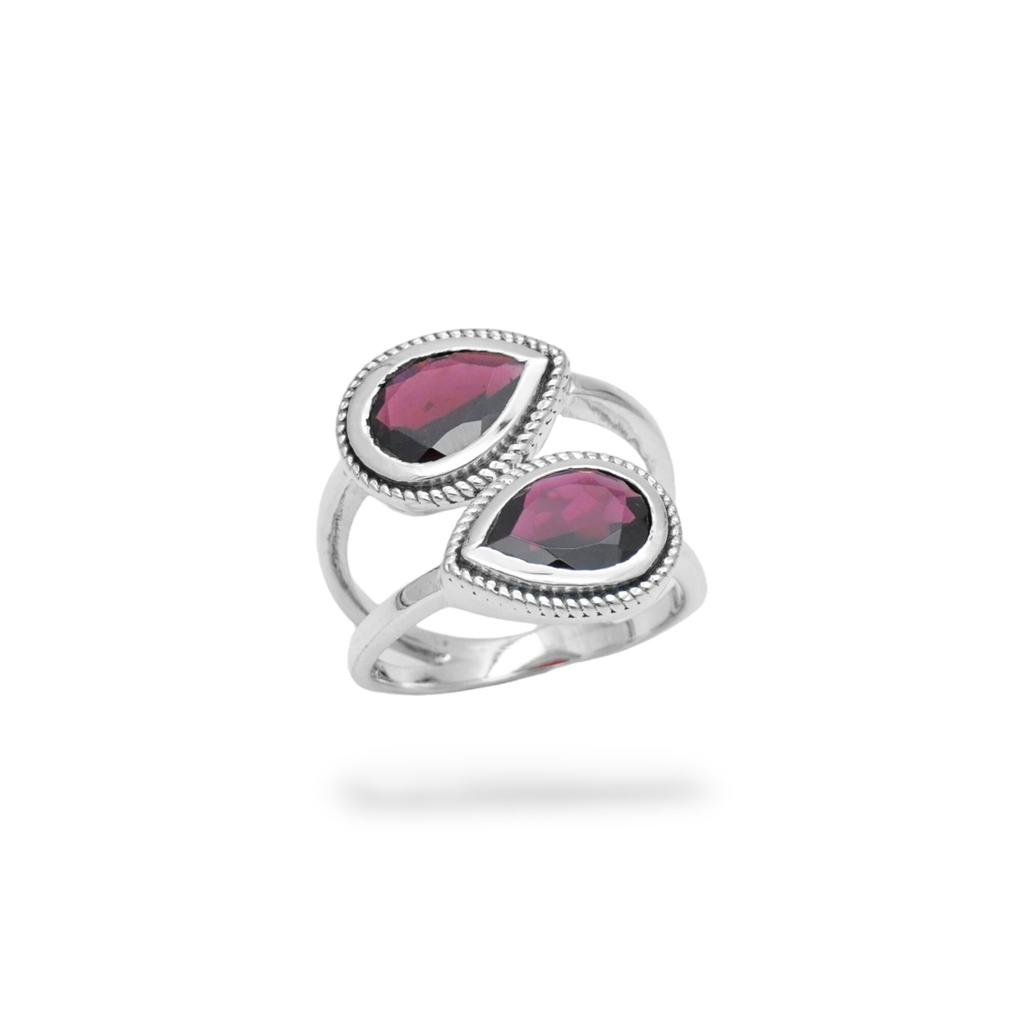 Red Garnet Ring, 925 Sterling Silver Ring, Handmade Women Ring, Wedding Gift Ring, Art Deco Ring, Anniversary Ring, Gift For Her