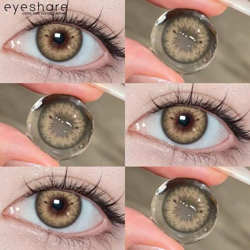 COD Eyeshare 1 Pair Blackspot Gray Contact Lenses for Eyes Natural Brown Eye Softlens Yearly Blue Lens Green Contacts
