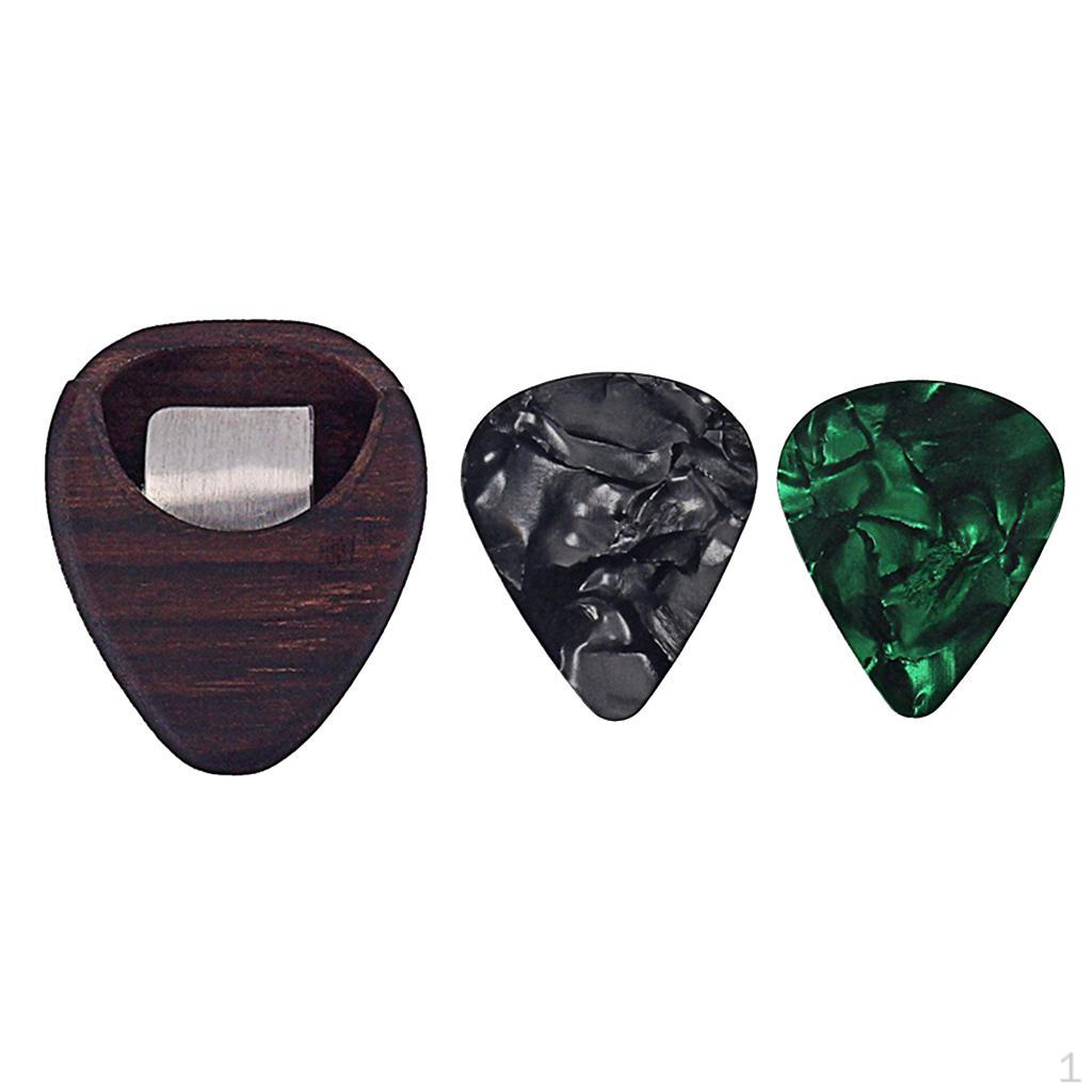 

Durable Rose Wooden Guitar Bass Fin Choose Plecter case Decor