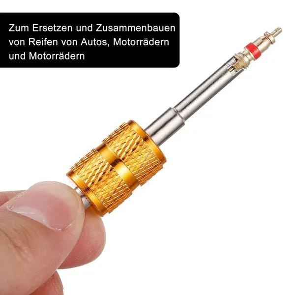 Reparasjon av dekkventilfjernerventil med dobbelt- og enkelthodeventilkjerne, 1 x 4-veis ventilkjerneverktøy, 10 x dekkventilhetter, 20 x ventilkjerne MYY