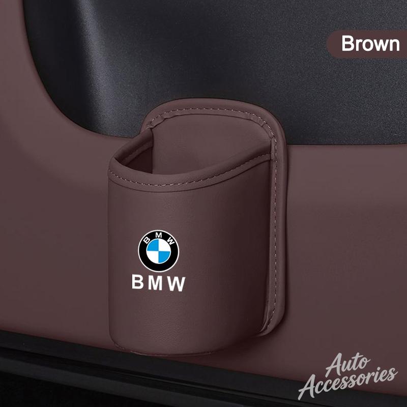 Car Door Water Cup Box Back Seat Drink Rack Storage Leather Accessories For BMW M1 M3 M4 M5 M6 E90 X1 X2 X3 X4 X5 X6 X7 G30 G20