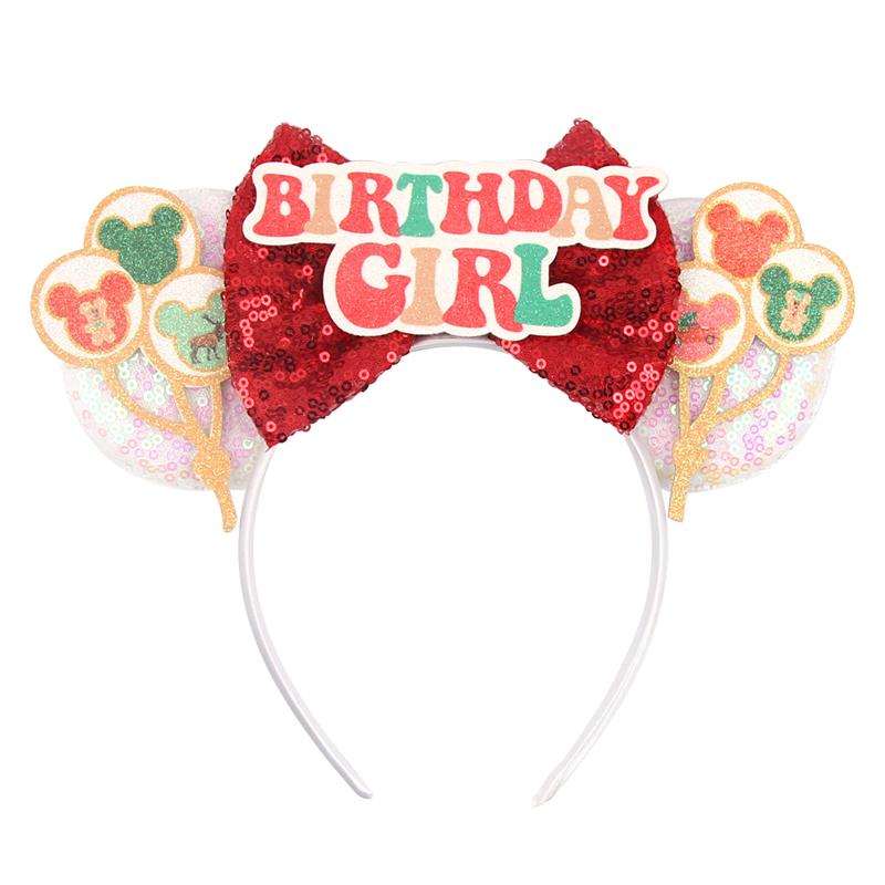 Trip Mickey Ears Headband For Girls Women Sequin Castle 5"Bow Hairband Festival Party Cosplay DIY Hair Accessories