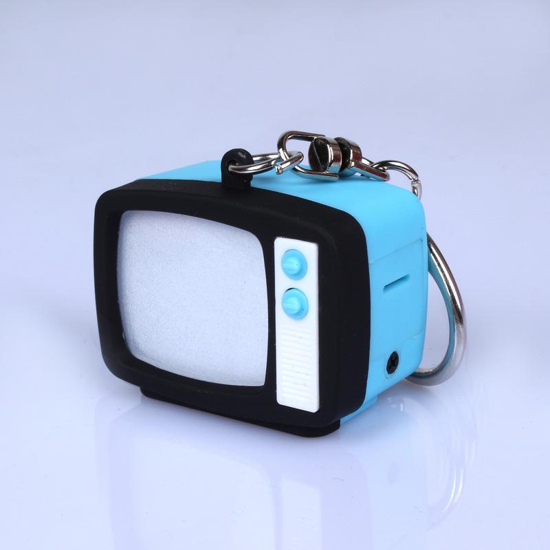 LED Luminous TV Keychain Toy with Screen Change Feature
