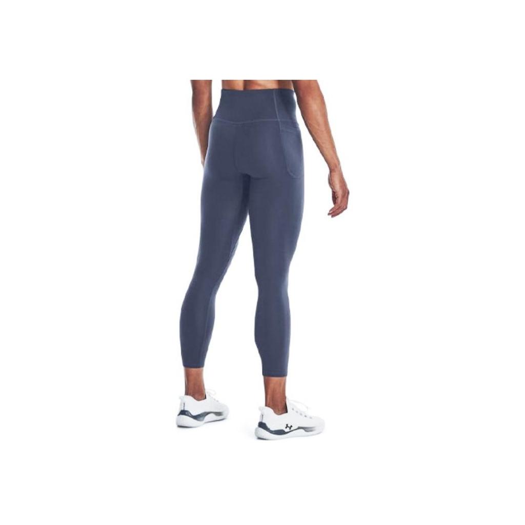 Under Armour Logo Letter Print Slim Fit Nine-Point Fitness Pants Women pants Gray 1377087-044