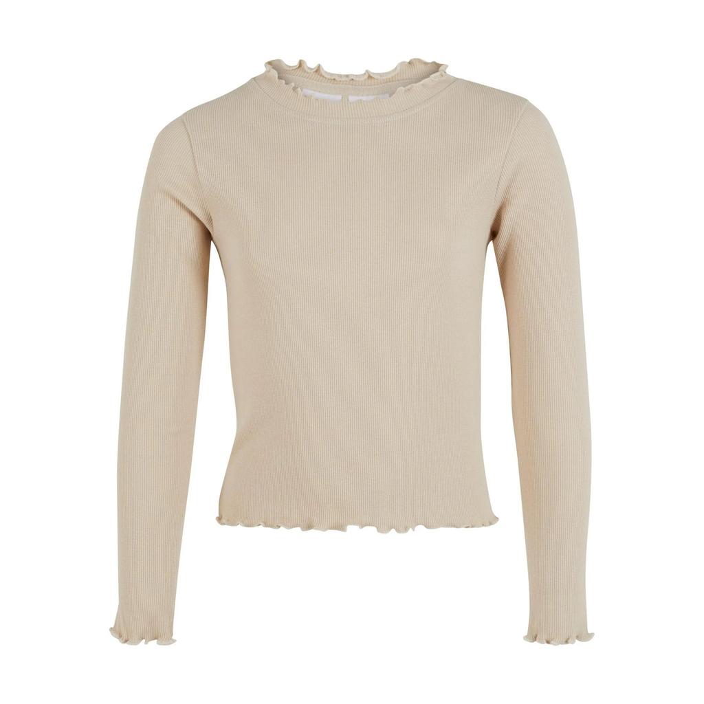 Urban Classics Girls Short Ribbed Long-Sleeved T-Shirt