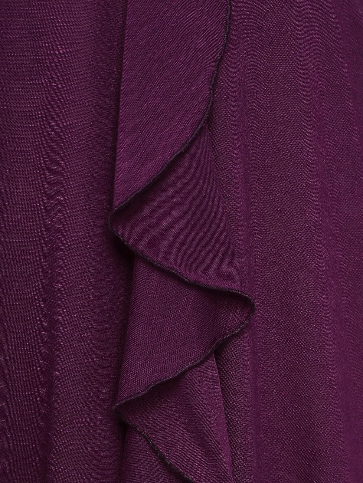 Футболка Rosegal Plus Size с цепочкой и складками в виде салата 5XL фиолетовый/глубокий — фото 4