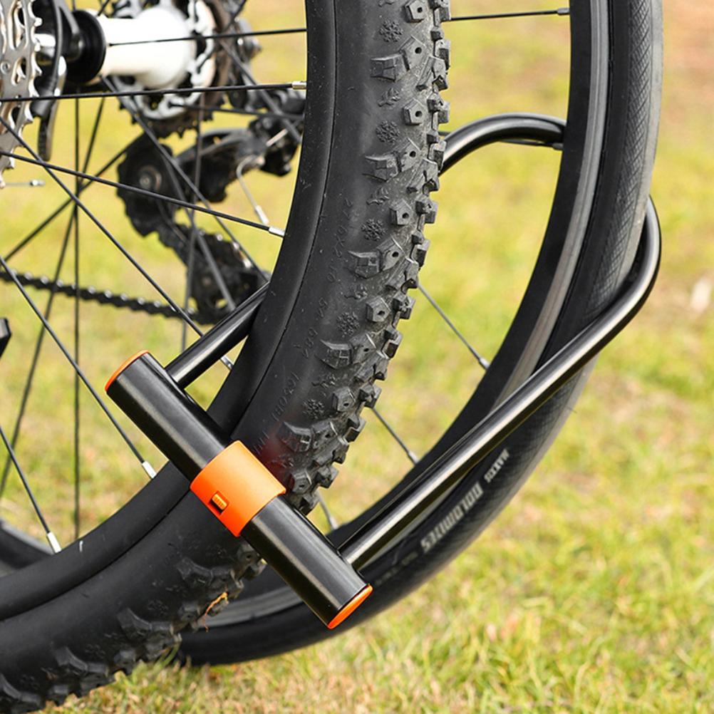 Bike U Lock with Anti Theft Steel Cable Bike Lock Mounting Bracket for Road Bike Mountain Bike Electric Bike Folding