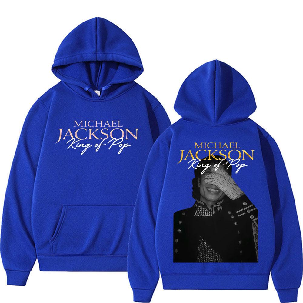 Unisex Woman'sMichael Jackson King of Pop Hip Hop Style Hoodies Men Women Harajuku Streetwear Vintage Sweatshirt High Quality Fleece Pullovers
