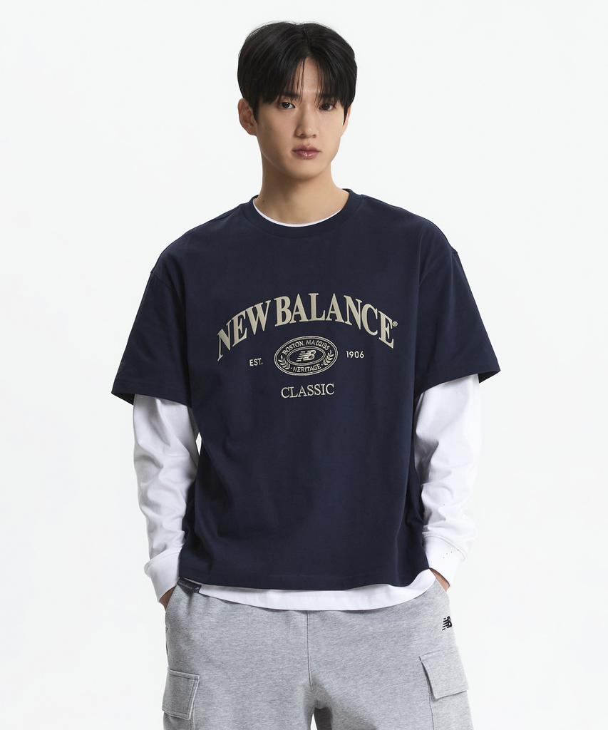 Nyuballanseu Nbnegco212 / Uni Heritage Short Sleeve T-Shirt (Navy)