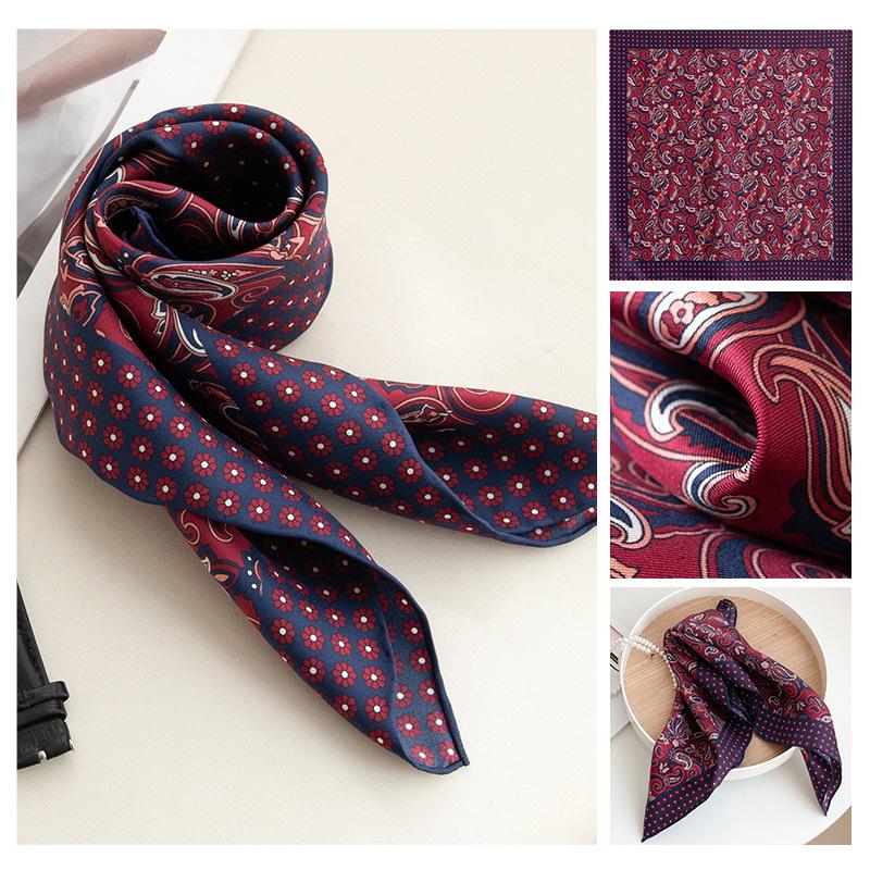 New exquisite neck small square scarf 100% mulberry silk silk scarf high-grade silky smooth atmosphere silk scarf 53*53