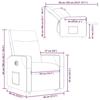 VidaXL Fauteuil inclinable électrique crème tissu 3324026