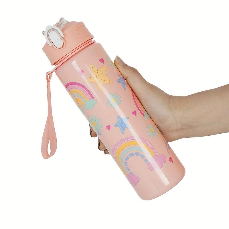 

1pc 750ml 23OZ cartoon car series plastic water bottle, multiple styles available, suitable for outdoor sports, holiday 750ml розовый